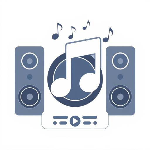 音符とプレイボタンのアイコン